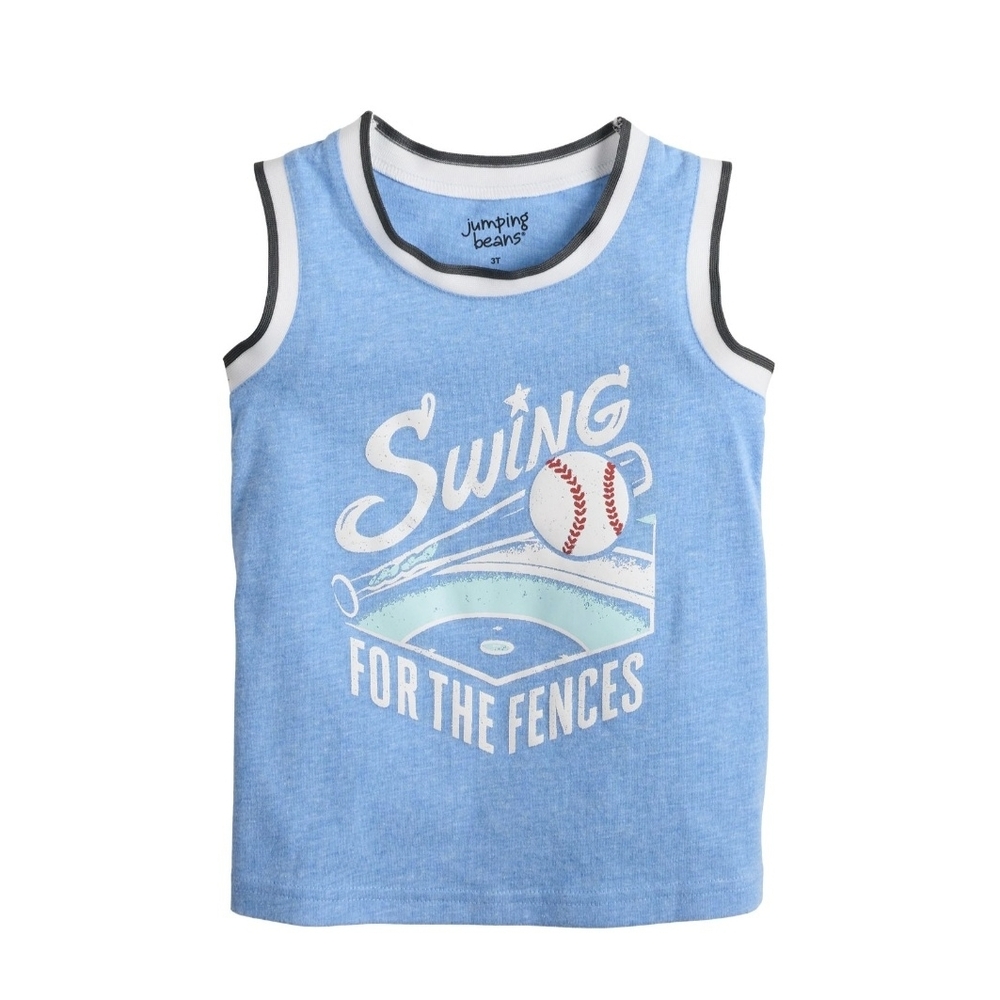 NWT Jumping Beans Boys "Swing for the Fences" Baseball Tank Top - Size 6